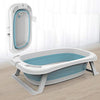 LPOW Baby Bathtub for Newborn Portable Shower Basin Non-Slip Supports & Cushion Foldable Freestanding for Toddler Kids